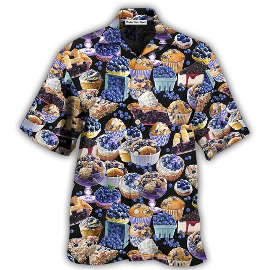 Hawaiian Shirt / Adults / S Baking Blueberry Cupcake Baking Lover - Hawaiian Shirt - Reefox