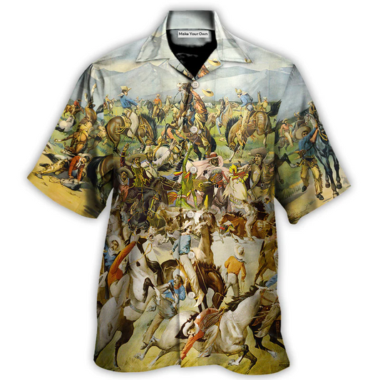 Hawaiian Shirt / Adults / S Cattle Show Buffalo Bill's Wild West Rough Riders Cossacks - Hawaiian Shirt - Reefox