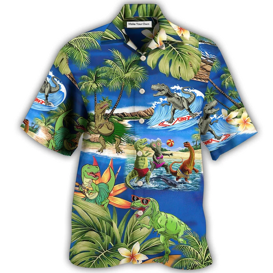 Hawaiian Shirt / Adults / S Dinosaur World Summer Beach - Hawaiian Shirt - Reefox