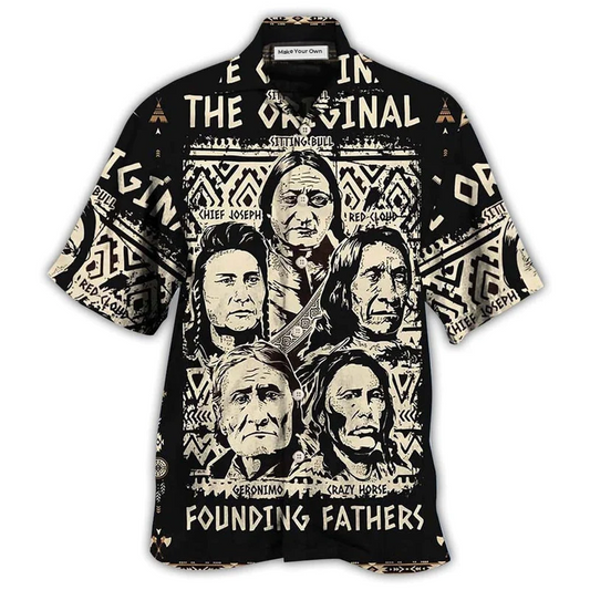 Hawaiian Shirt / Adults / S Native Pride Peaceful Forever Founding Fathers - Hawaiian Shirt - Reefox