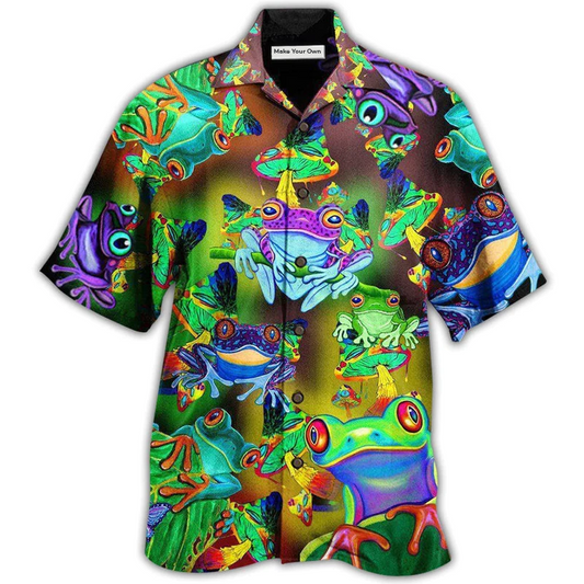 Hawaiian Shirt / Adults / S Frog Lover Stunning Neon - Hawaiian Shirt - Reefox