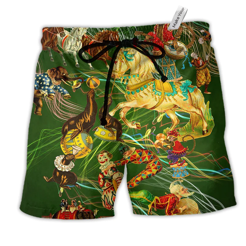 Beach Short / Adults / S Circus Life Is Full Of Magical Moments Amazing - Beach Short Reefox - Owls Matrix LTD