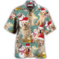 Hawaiian Shirt / Adults / S Golden Retriever Merry Christmas - Hawaiian Shirt - Reefox