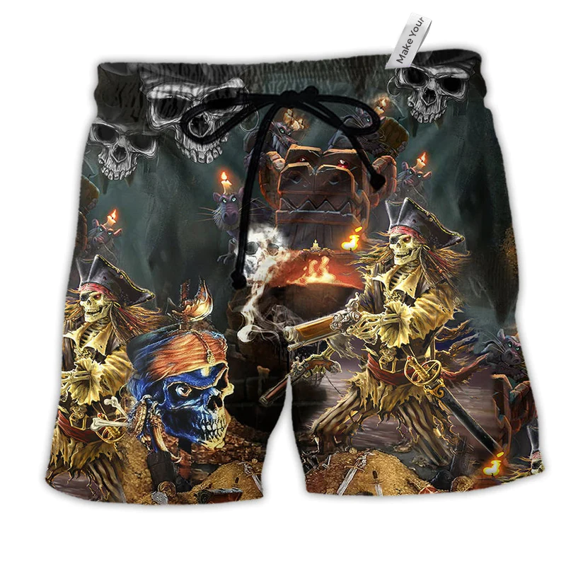 Beach Short / Adults / S Skull Just A Chasing Booty Life - Beach Short Reefox - Owls Matrix LTD