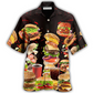 Hawaiian Shirt / Adults / S Food Hamburger Fast Food Lover - Hawaiian Shirt - Reefox