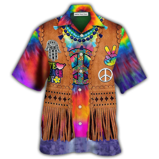 Hawaiian Shirt / Adults / S Hippie Peace Life Cowboy Style Cool - Hawaiian Shirt - Reefox