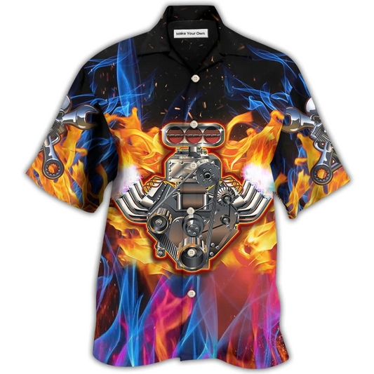 Hawaiian Shirt / Adults / S Hot Rod Fire Style - Hawaiian Shirt - Reefox