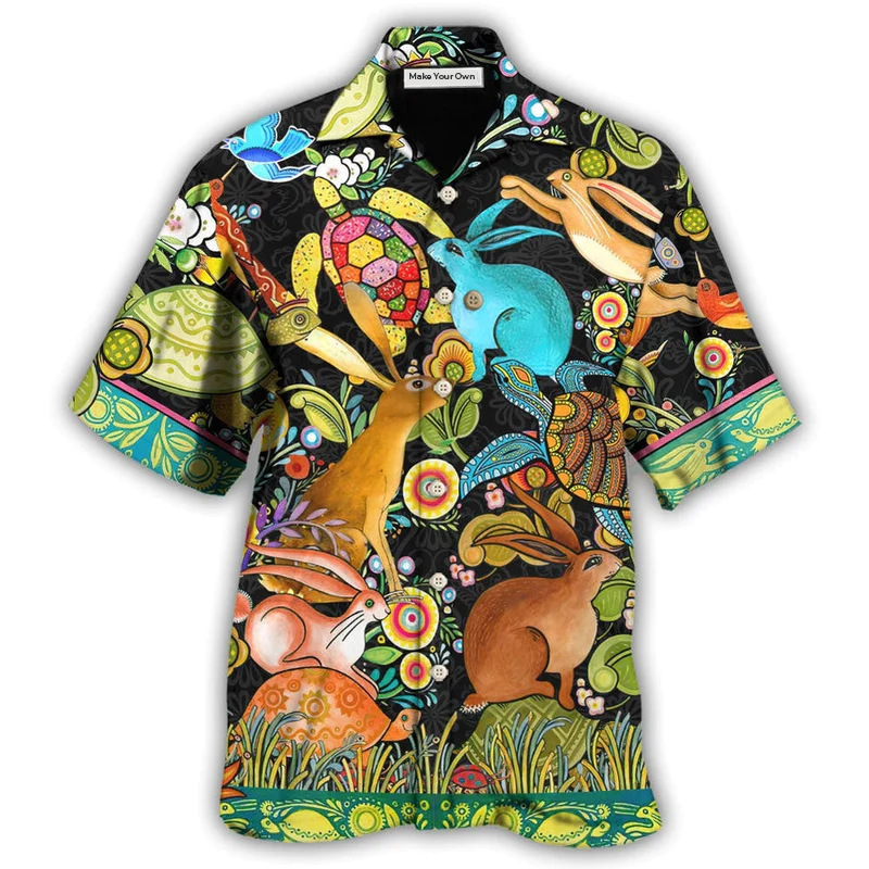 Turtle And Rabbit Slow And Steady Wins The Race - Hawaiian Shirt - Reefox