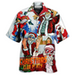 Hawaiian Shirt / Adults / S Christmas Christmas Club Party Santa Dances Like A Star - Hawaiian Shirt - Reefox