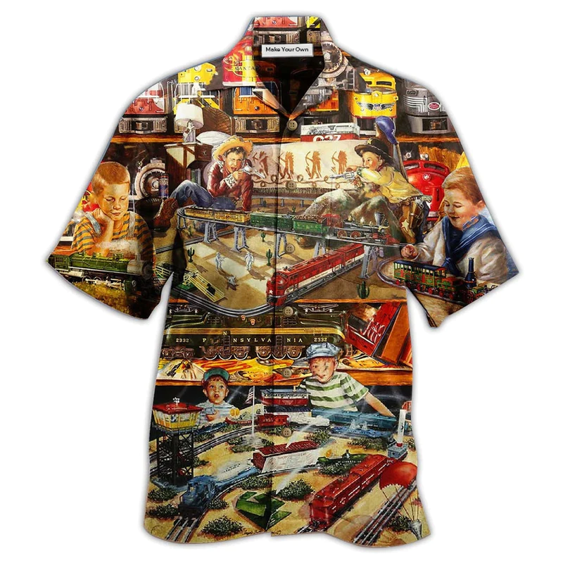 Hawaiian Shirt / Adults / S Train Toys Amazing Vintage Style - Hawaiian Shirt - Reefox