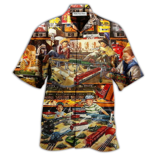 Hawaiian Shirt / Adults / S Train Toys Amazing Vintage Style - Hawaiian Shirt - Reefox