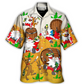 Hawaiian Shirt / Adults / S Christmas Santa Claus Drunk Beer Funny Happy Xmas - Hawaiian Shirt - Reefox