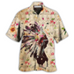 Hawaiian Shirt / Adults / S Native Girl Flowers Floral - Hawaiian Shirt - Reefox