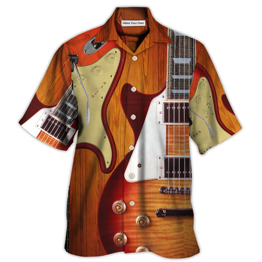 Hawaiian Shirt / Adults / S Guitar Is My Soul Vintage - Hawaiian Shirt - Reefox