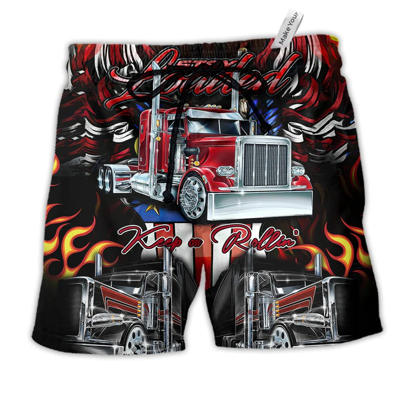 Beach Short / Adults / S Truck Keep On Rolling - Beach Short Reefox - Owls Matrix LTD