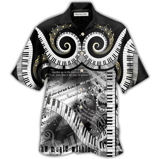 Hawaiian Shirt / Adults / S Piano Music Lover Made Happy - Hawaiian Shirt - Reefox