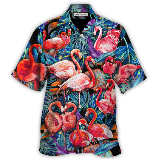 Flamingo Coloful In Tropical - Hawaiian Shirt