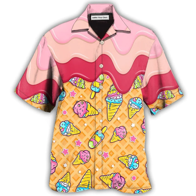 Hawaiian Shirt / Adults / S Ice Cream So Fresh Like Rose - Hawaiian Shirt - Reefox