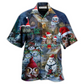 Hawaiian Shirt / Adults / S Owl Love Merry Christmas Happy - Hawaiian Shirt - Reefox