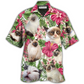 Hawaiian Shirt / Adults / S Cat Tropical Floral Lovely Siamese Cat - Hawaiian Shirt - Reefox