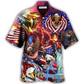 Hawaiian Shirt / Adults / S America Independence Day Eagle Lighting - Hawaiian Shirt - Reefox