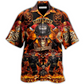 Hawaiian Shirt / Adults / S Firefighter On Fire Love Life - Hawaiian Shirt - Reefox