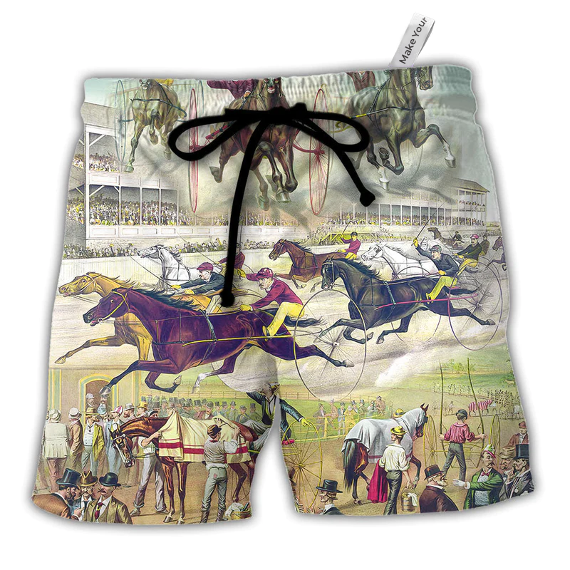 Harness Racing Road Horse Lover Racing - Beach Short Reefox - Owls Matrix LTD