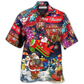 Hawaiian Shirt / Adults / S Christmas Spreading Plane With Santa Claus - Hawaiian Shirt - Reefox