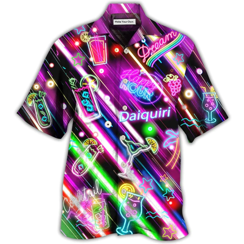 Hawaiian Shirt / Adults / S Cocktail Daiquiri Happy Hour Stunning Style - Hawaiian Shirt - Reefox