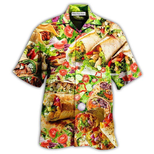 Hawaiian Shirt / Adults / S Food Life Is Better With Burrito Delicious Meal - Hawaiian Shirt - Reefox