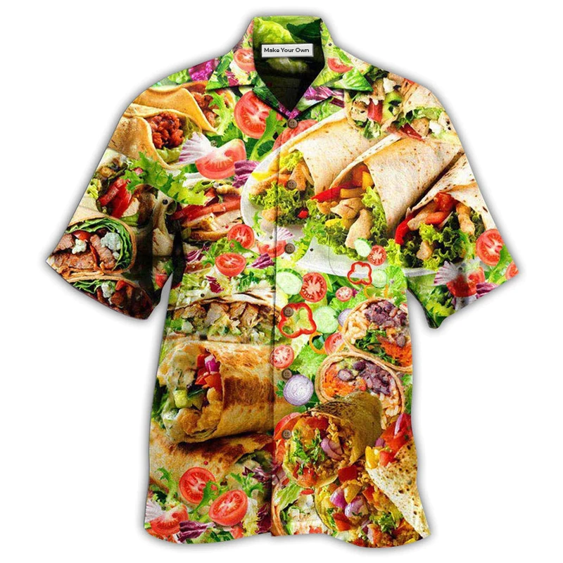 Hawaiian Shirt / Adults / S Food Life Is Better With Burrito Delicious Meal - Hawaiian Shirt - Reefox