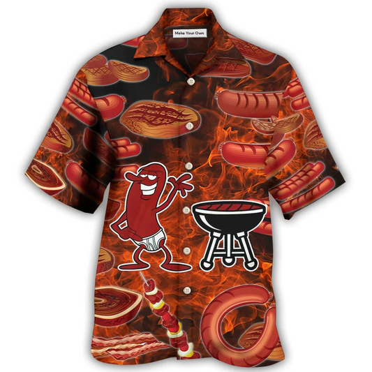 Hawaiian Shirt / Adults / S Food Sausage It's Not A Party - Hawaiian Shirt - Reefox