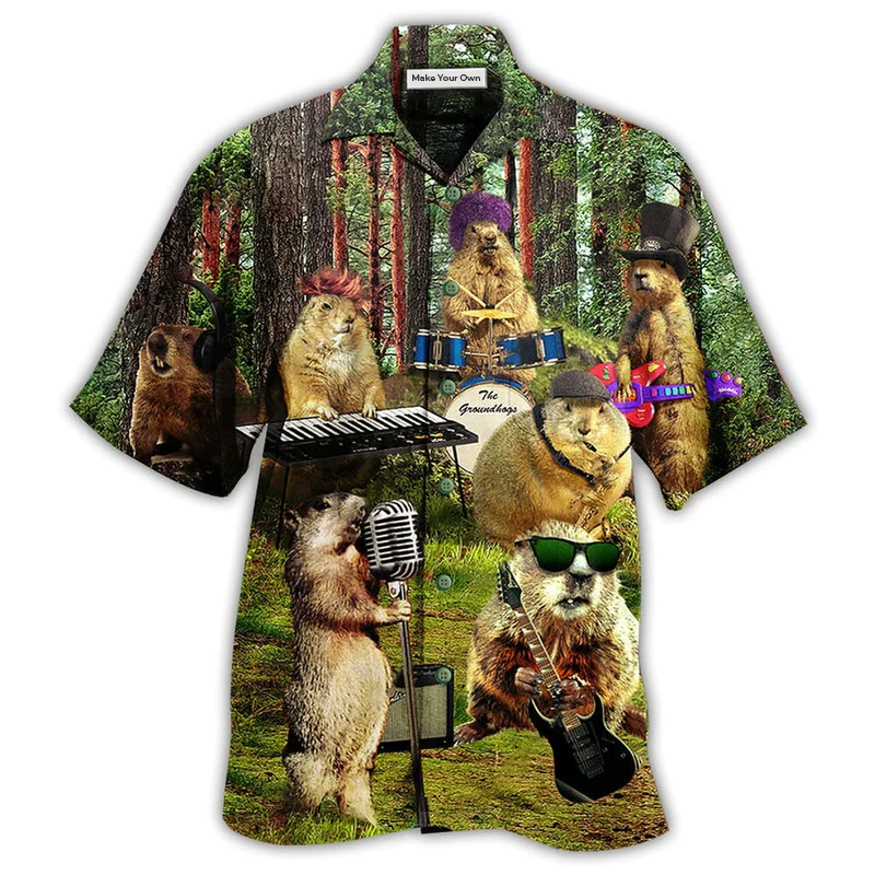 Hawaiian Shirt / Adults / S Ferret Animals Sing A Song - Hawaiian Shirt - Reefox