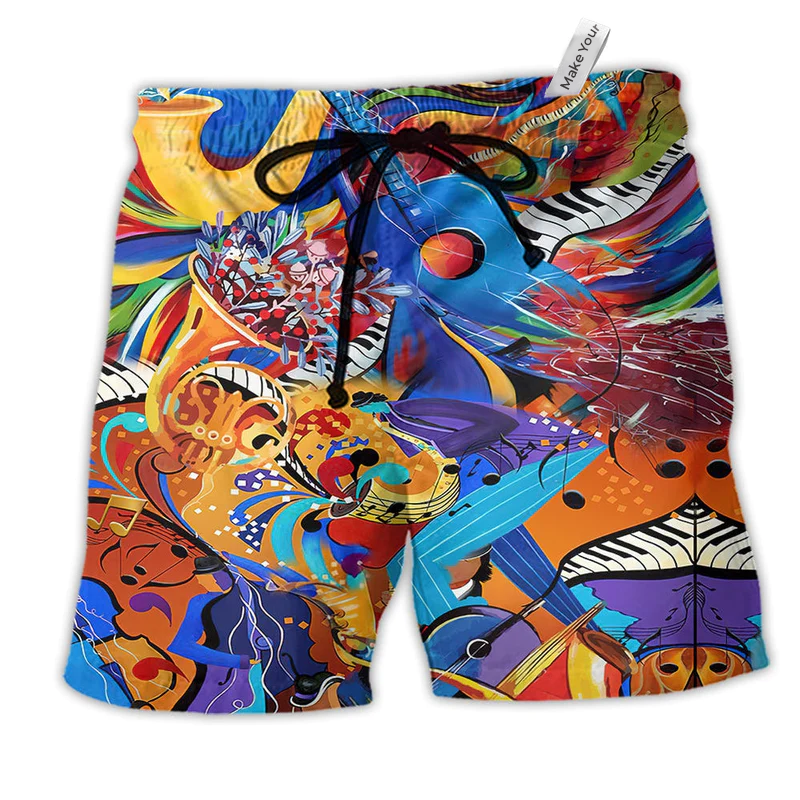 Beach Short / Adults / S Music Is A Journey - Beach Short Reefox - Owls Matrix LTD