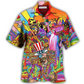 Hawaiian Shirt / Adults / S Hippie Independence Day America Cool - Hawaiian Shirt - Reefox