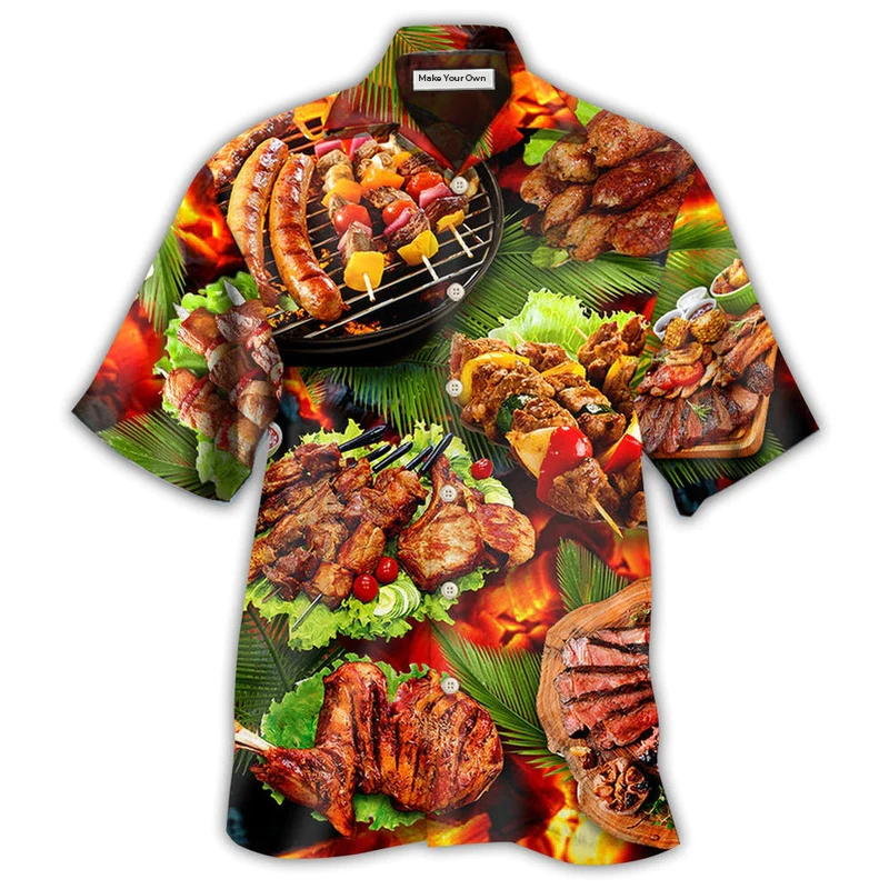 Hawaiian Shirt / Adults / S BBQ Hot Salad Style - Hawaiian Shirt - Reefox