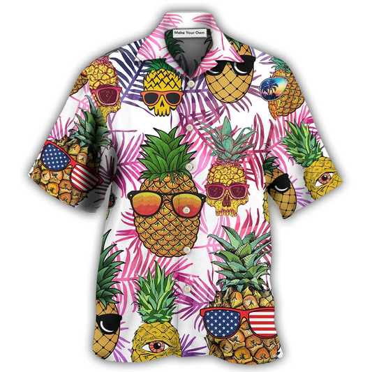 Hawaiian Shirt / Adults / S Fruit Hawaii Tropical Pineapple Cool Style - Hawaiian Shirt - Reefox