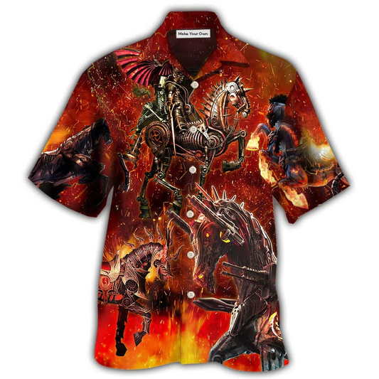 Hawaiian Shirt / Adults / S Horse Knight Horse Armor - Hawaiian Shirt - Reefox
