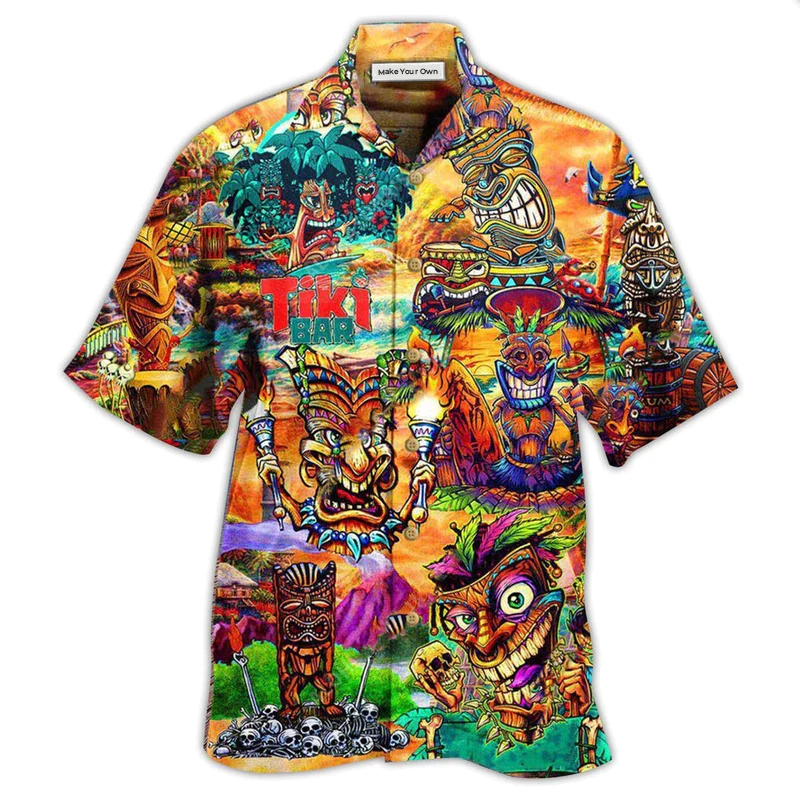 Hawaiian Shirt / Adults / S Tiki May The Aloha Spirits Follow You Home - Hawaiian Shirt - Reefox