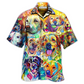 Hawaiian Shirt / Adults / S Labrador Retriever Love Is Wet Noses Slobbery Kisses Wagging Tails Colorful - Hawaiian Shirt - Reefox