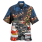 Hawaiian Shirt / Adults / S Police Car Santa Merry Christmas - Hawaiian Shirt - Reefox