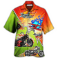 Hawaiian Shirt / Adults / S Motorcycle I Like Motorcycles And Airplanes - Hawaiian Shirt - Reefox