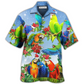 Hawaiian Shirt / Adults / S Parrot Couple Merry Christmas - Hawaiian Shirt - Reefox