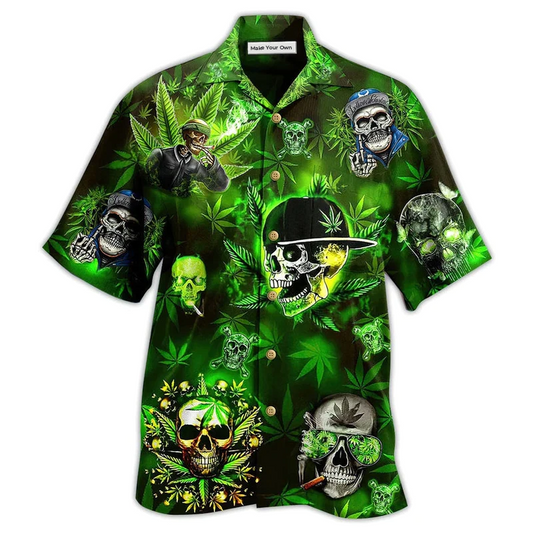 Hawaiian Shirt / Adults / S Skull Let's Get High - Hawaiian Shirt - Reefox