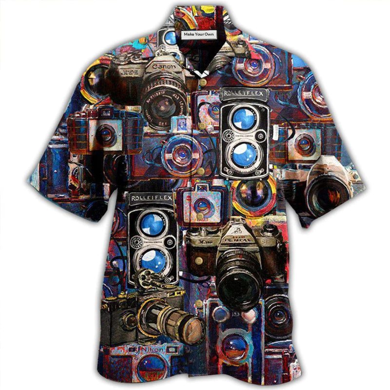 Hawaiian Shirt / Adults / S Camera Good Old Days Again Photographer - Hawaiian Shirt - Reefox