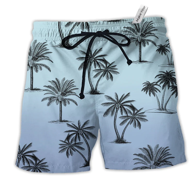 Beach Short / Adults / S Hawaii Love Life Coconut Palm - Beach Short Reefox - Owls Matrix LTD