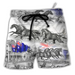 Harness Racing Horse Racing Road Australia Flag - Beach Short Reefox - Owls Matrix LTD