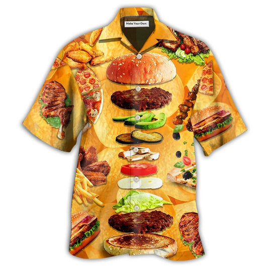 Hawaiian Shirt / Adults / S Food Delicious Fast Food - Hawaiian Shirt - Reefox