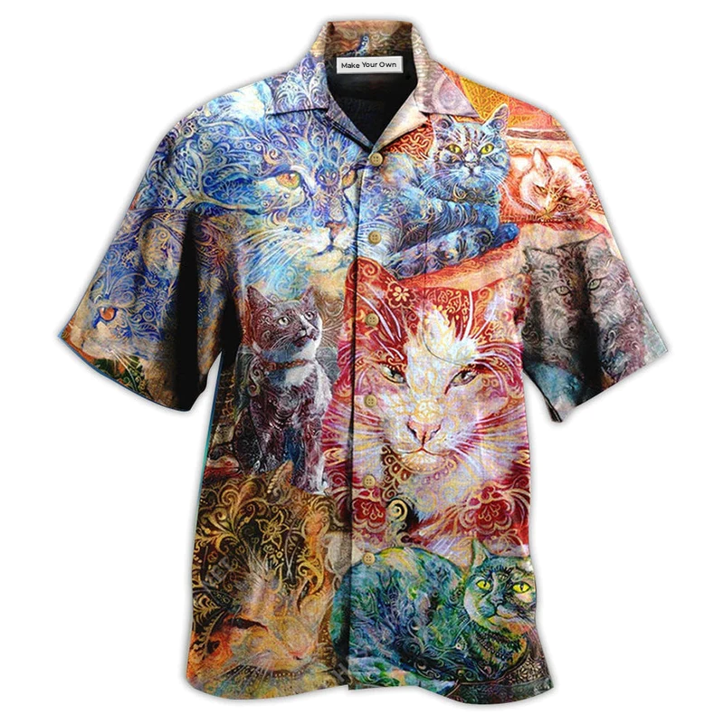 Hawaiian Shirt / Adults / S Cat Sleeping Blur - Hawaiian Shirt - Reefox