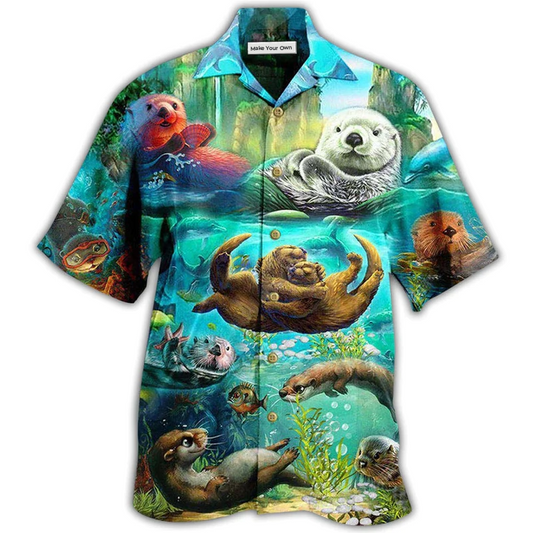 Hawaiian Shirt / Adults / S Otter Animals You Are My Otter Half In The Ocean - Hawaiian Shirt - Reefox